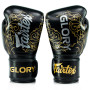 Fairtex BGVG3 "Glory" Boxing Gloves Velcro Black Gold