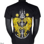 Muay Thai T-Shirt "2 Tigers" Tatoo Sak Yant Black-Gold Free Shipping