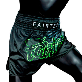 Fairtex BS1924 Muay Thai Boxing Shorts "Racer" Black Free Shipping