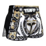 TUFF Muay Thai Boxing Shorts Retro "Golden Gladiator In White" Free Shipping