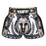 TUFF Muay Thai Boxing Shorts Retro "Golden Gladiator In White" Free Shipping