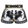 TUFF Muay Thai Boxing Shorts Retro "Golden Gladiator In White" Free Shipping