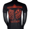 Muay Thai T-Shirt "Ram Muay" Rubber Print Tatoo Sak Yant Black Free Shipping