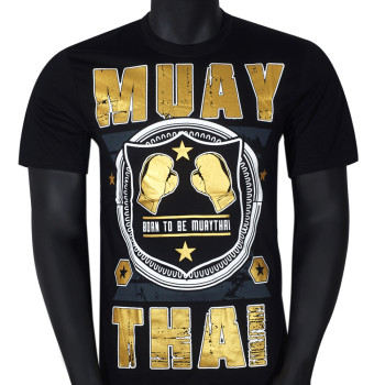Born To Be T-Shirt Muay Thai Boxing Cotton MT-8034 Free Shipping