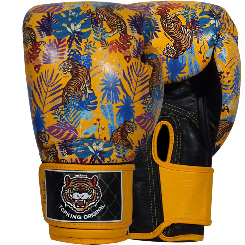 TKB TopKing Boxing Gloves "Wild Tiger King" Yellow