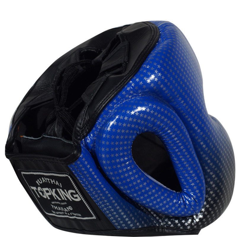 TKB TopKing "Super Star" Boxing Headgear Head Guard Blue