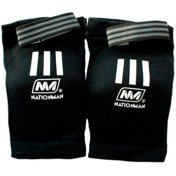 Nationman Elbow Pads Guards Muay Thai Boxing Free Size Free Shipping Black