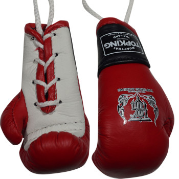 TKB Top King Hanging Car Mirror Mini Boxing Gloves Red Free Shipping