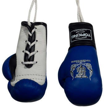 TKB Top King Hanging Car Mirror Mini Boxing Gloves Blue Free Shipping