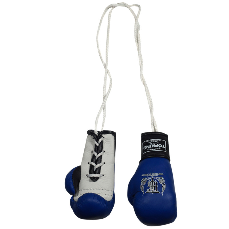 TKB TopKing Hanging Car Mirror Mini Boxing Gloves Blue Free Shipping