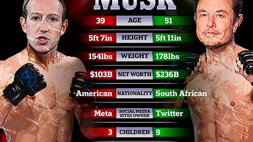 Elon Musk and Mark Zuckerberg to Both Be Drug Tested Before Super-Fight