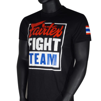 Fairtex TST51 T-Shirt Muay Thai Boxing Cotton Training Casual Black Free Shipping