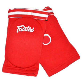 Fairtex EBE1 Elbow Pads Guards Muay Thai Boxing Free Size Free Shipping Red