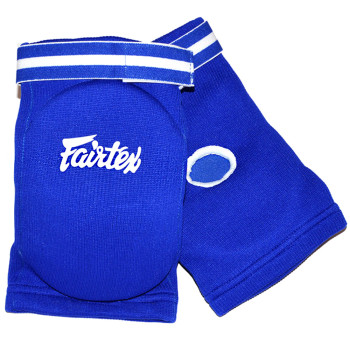 Fairtex EBE1 Elbow Pads Guards Muay Thai Boxing Free Size Free Shipping Blue