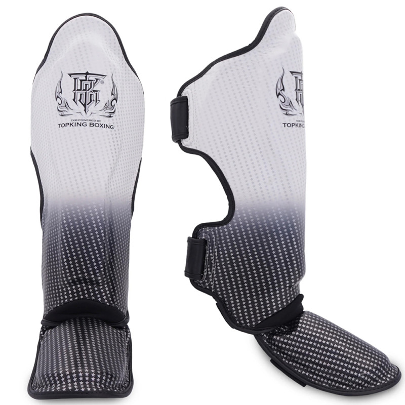 TKB TopKing TKSGSS-01 Shin Guards Muay Thai "Super Star" Silver