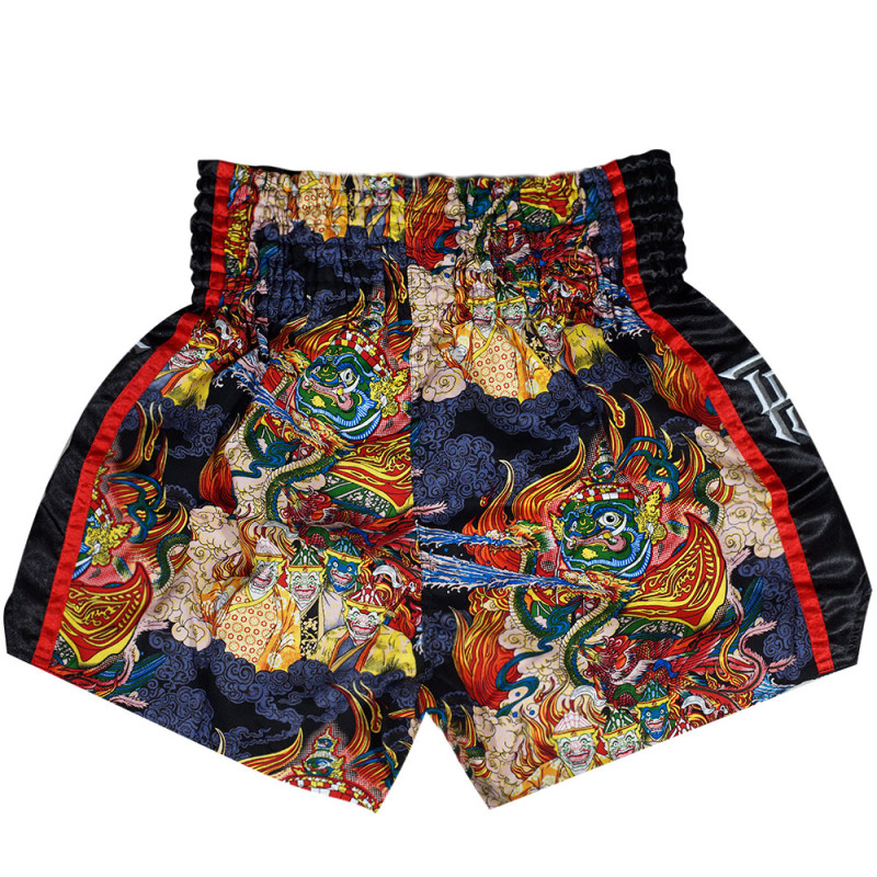 TKB TopKing TKTBS-205 Muay Thai Boxing Shorts Black Insert Free Shipping