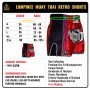 Lumpinee Muay Thai Boxing Shorts Retro Red Free Shipping