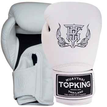 TKB Top King Boxing Gloves "Super Air" Mesh Palm White