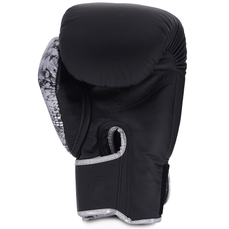 TKB TopKing Boxing Gloves "Power Snake" Black-Silver