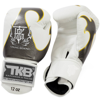 TKB Top King Boxing Gloves "Empower Creativity" White-Silver