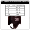 TKB TopKing TKAPG-GL Steel Cup Groin Abdominal Protector Muay Thai Boxing Genuine Leather 