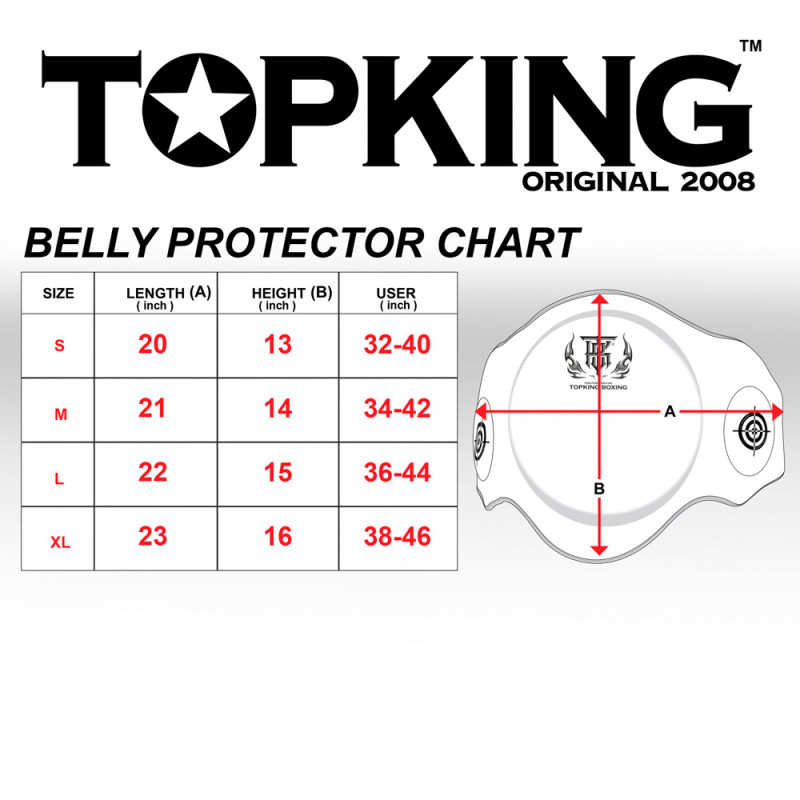 TKB TopKing TKBPUB Belly Pad Muay Thai Boxing Buckle Black