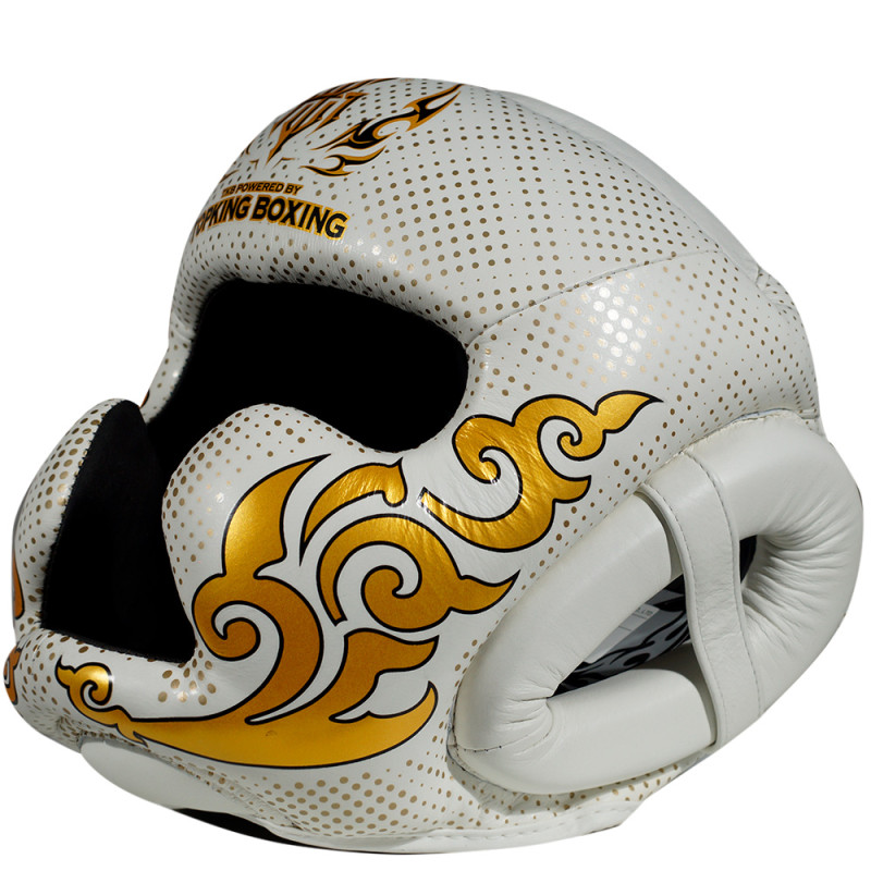 TKB TopKing "Kanok" Boxing Headgear Head Guard White