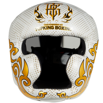 TKB TopKing "Kanok" Boxing Headgear Head Guard White