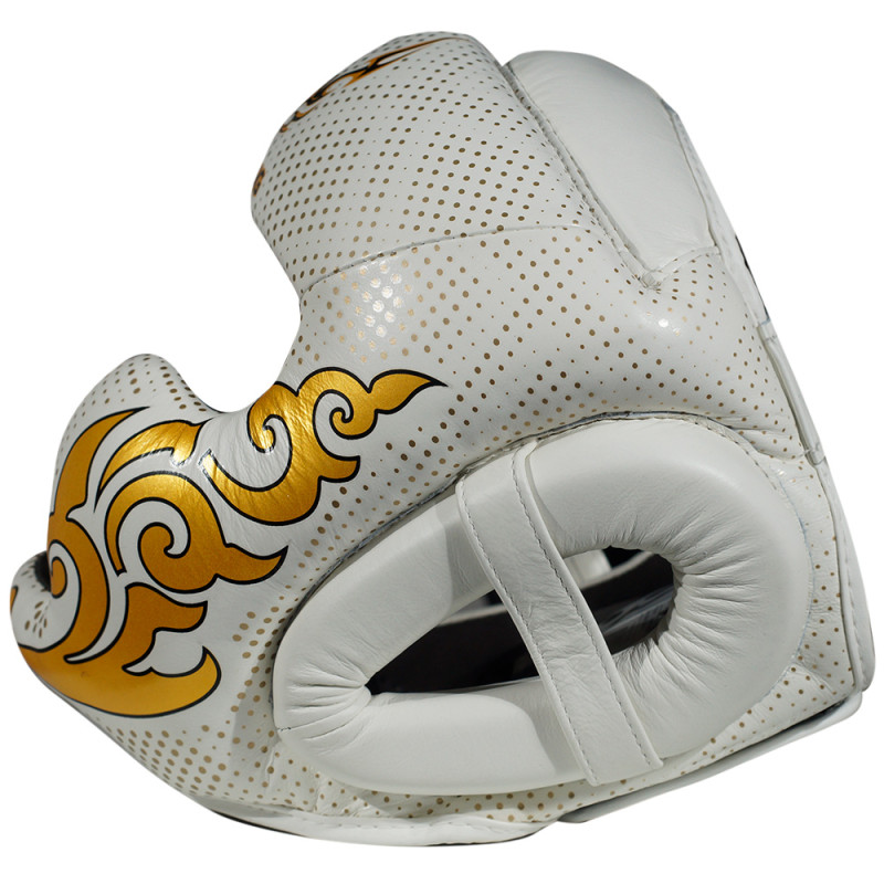 TKB TopKing "Kanok" Boxing Headgear Head Guard White