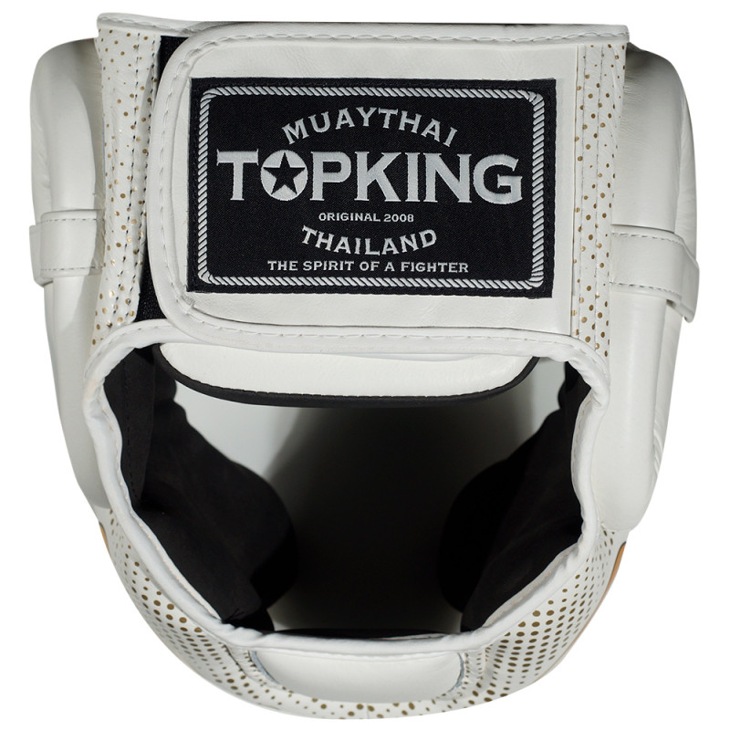 TKB TopKing "Kanok" Boxing Headgear Head Guard White