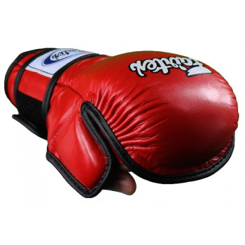 Fairtex FGV15 MMA Sparring Gloves "Double Wrist Wrap Closure" Red