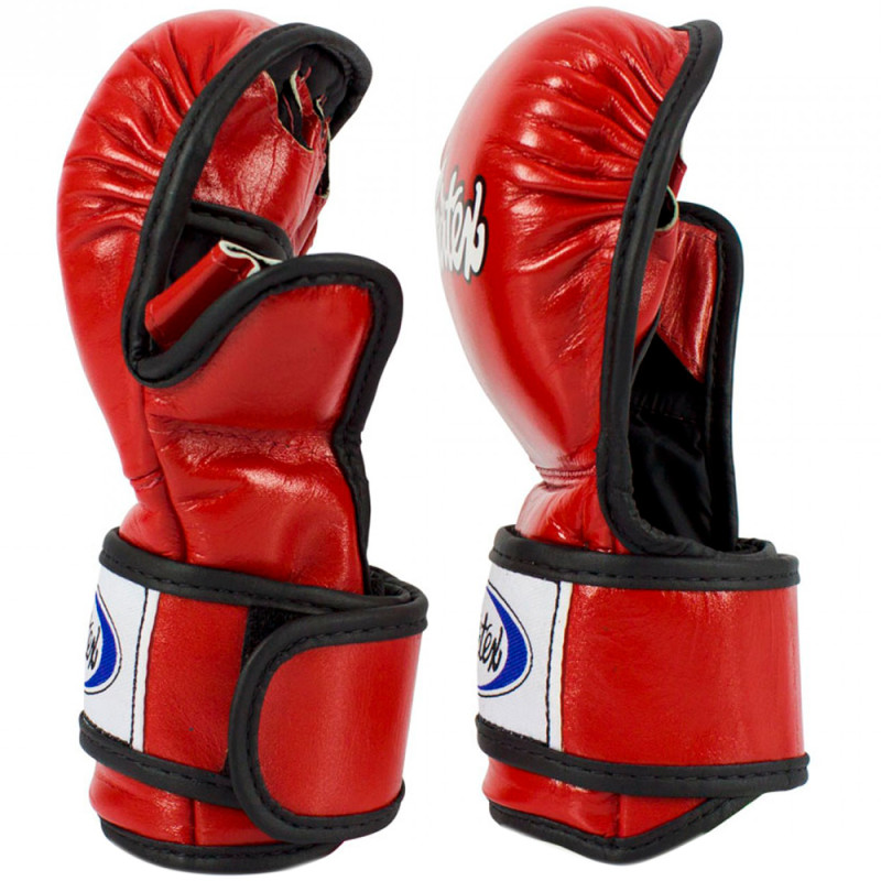 Fairtex FGV15 MMA Sparring Gloves "Double Wrist Wrap Closure" Red
