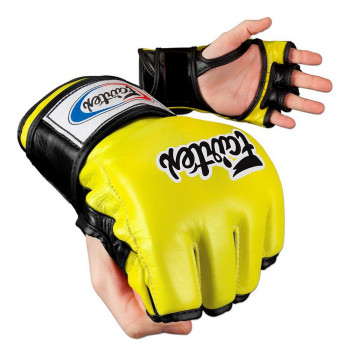 Fairtex FGV12 MMA Gloves "Open Thumb Loop" Yellow