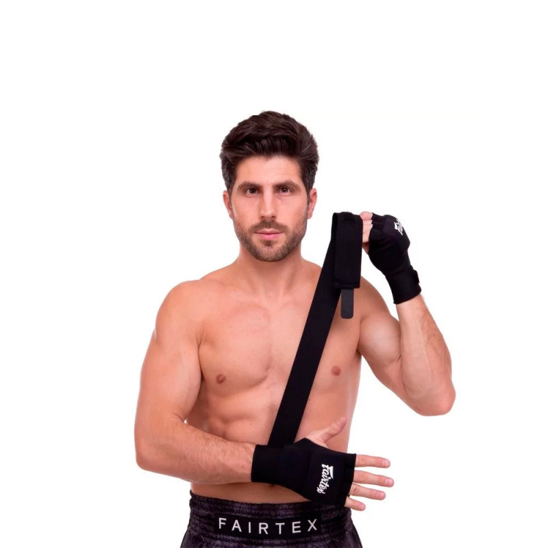 Fairtex HW3 Quick Hand Wraps Muay Thai Boxing Free Shipping Black
