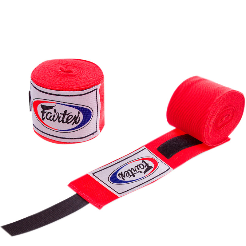 Fairtex HW2 Hand Wraps Muay Thai Boxing Free Shipping Red