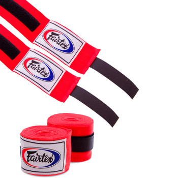 Fairtex HW2 Hand Wraps Muay Thai Boxing Free Shipping Red