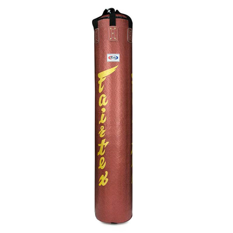 Fairtex HB6PY 6FT Heavy Bag Muay Thai Boxing Banana Bag “Python Print” Red-Gold Unfilled