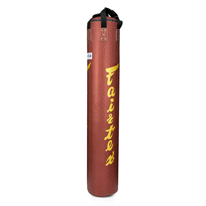 Fairtex HB6PY 6FT Heavy Bag Muay Thai Boxing Banana Bag “Python Print” Red-Gold Unfilled