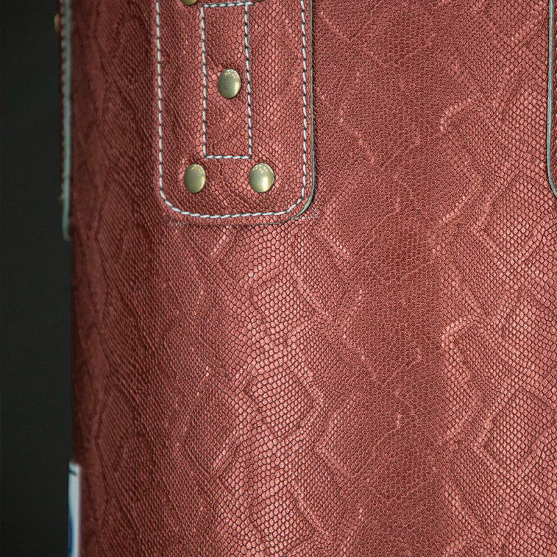 Fairtex HB6PY 6FT Heavy Bag Muay Thai Boxing Banana Bag “Python Print” Red-Gold Unfilled