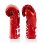 Fairtex BGL7 Boxing Gloves Mexican Style Lace Up Red