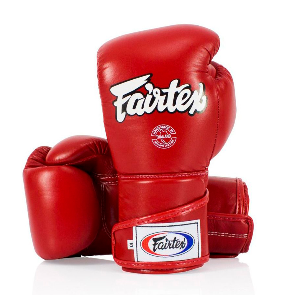 Fairtex BGV6 Boxing Gloves "Stylish Angular Sparring" Full Wrist Closure Red