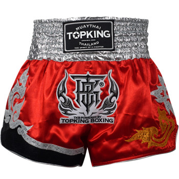TKB TopKing TKTBS-097 Muay Thai Boxing Shorts Red Free Shipping