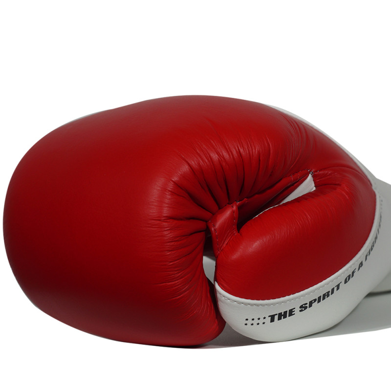 TKB TopKing "Blend" Boxing Gloves Lace Up Red-White