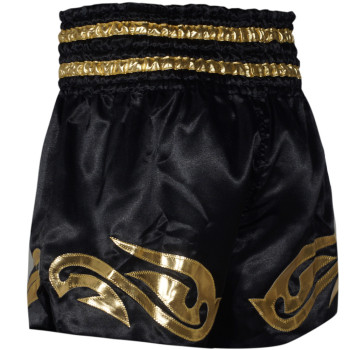 TKB TopKing Muay Thai Boxing Shorts Black-Gold Free Shipping