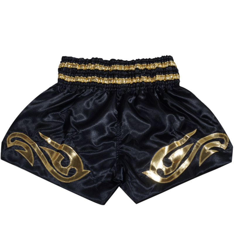 TKB TopKing Muay Thai Boxing Shorts Black-Gold Free Shipping
