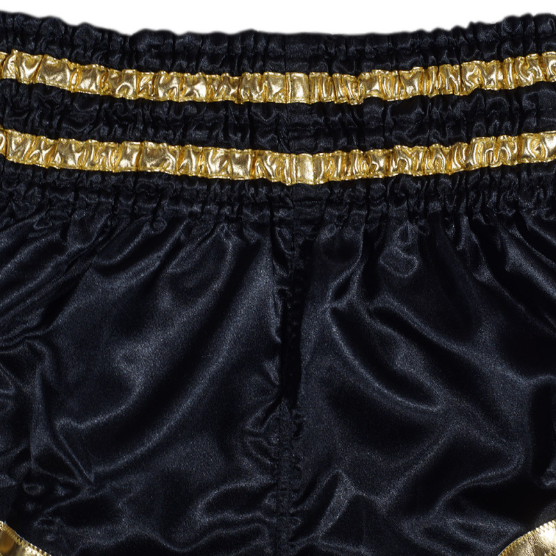 TKB TopKing Muay Thai Boxing Shorts Black-Gold Free Shipping