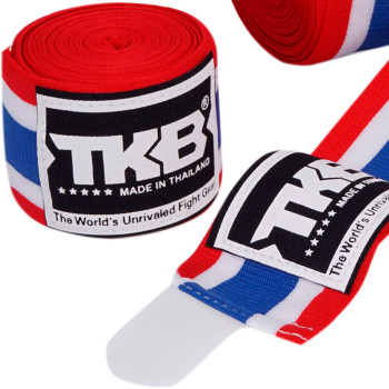 TKB Top King Hand Wraps Muay Thai Boxing Elastic Free Shipping Thai Flag