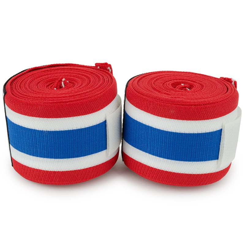 TKB TopKing Hand Wraps Muay Thai Boxing Elastic Free Shipping Thai Flag