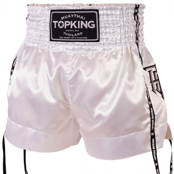 TKB Top King TKTBS-201 Muay Thai Boxing Shorts White Insert Free Shipping