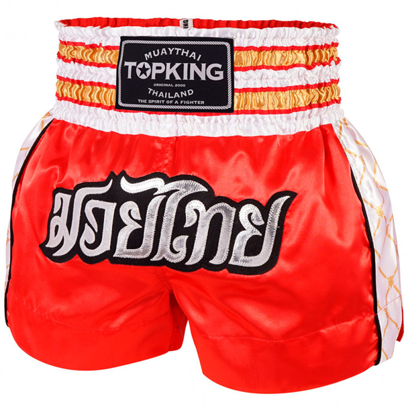 TKB TopKing TKTBS-215 Muay Thai Boxing Shorts Red Free Shipping